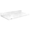 Mini Custom Solid Surface Vanity Top, Carrara