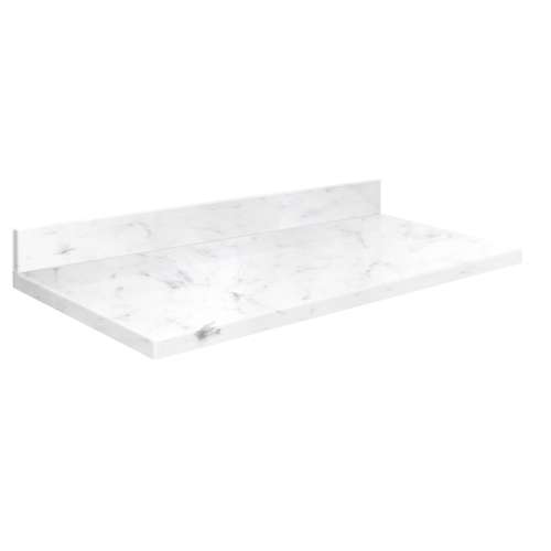 Mini Custom Solid Surface Vanity Top, Carrara