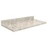 Mini Custom Solid Surface Vanity Top, Creme