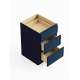 SM3DB12-ASM-FR02-NB Framington 12-in x 24-in x 35-in Assembled Latitude Three Drawer Base Cabinet, Navy Blue