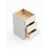 SM3DB15-ASM-FR02-WH Framington 15-in x 24-in x 35-in Assembled Latitude Three Drawer Base Cabinet, White