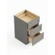SM3DB18-RTA-FR01-LG Framington 18-in x 24-in x 35-in Ready To Assemble Remington Three Drawer Base Cabinet, Light Grey