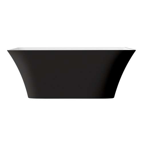 SMAFTL6730-M3109 Liberty Grande 67-in x 30-in x 23-in Freestanding Acrylic Bathtub With Center Drain, Black/White (Matte)