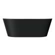 SMAFTM6731-M3109 Marine Grande 67-in x 31-in x 23-in Freestanding Acrylic Bathtub With Center Drain, Black/White (Matte)