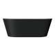 SMAFTM6731-M3109 Marine Grande 67-in x 31-in x 23-in Freestanding Acrylic Bathtub With Center Drain, Black/White (Matte)