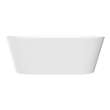 SMAFTM6731-M31 Marine Grande 67-in x 31-in x 23-in Freestanding Acrylic Bathtub With Center Drain, White (Matte)