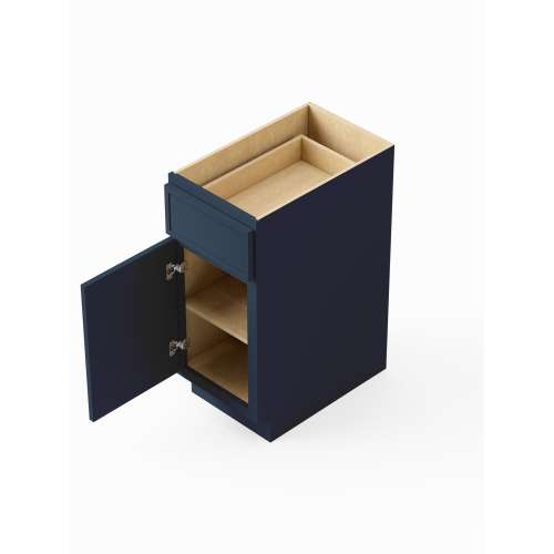 SMB21-RTA-FR02-NB Framington 21-in x 24-in x 35-in Ready To Assemble Latitude Single Door Single Drawer Base Cabinet, Navy Blue