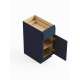 SMB18R-ASM-FR02-NB Framington 18-in x 24-in x 35-in Assembled Latitude Single Door Single Drawer Base Cabinet With Right-Hand Opening Door, Navy Blue