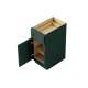 SMB15L-ASM-FR01-GR Framington 15-in x 24-in x 35-in Assembled Remington Single Door Single Drawer Base Cabinet With Left-Hand Opening Door, Green