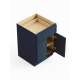 SMB24-RTA-FR02-NB Framington 24-in x 24-in x 35-in Ready To Assemble Latitude Double Door Single Drawer Base Cabinet, Navy Blue