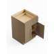 SMB24-ASM-FR01-TW Framington 24-in x 24-in x 35-in Assembled Remington Double Door Single Drawer Base Cabinet, Tan Wood