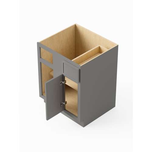 SMBBC42R-ASM-FR02-LG Framington 39-in x 24-in x 35-in Assembled Latitude Blind Base Cabinet With Right-Hand Door and Drawer, Light Grey