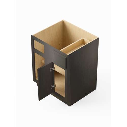 SMBBC36R-ASM-FR02-SG Framington 27-in x 24-in x 35-in Assembled Latitude Blind Base Cabinet With Right-Hand Door and Drawer, Smokey Grey