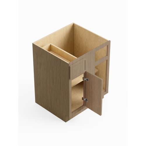SMBBC45L-ASM-FR02-TW Framington 42-in x 24-in x 35-in Assembled Latitude Blind Base Cabinet With Left-Hand Door and Drawer, Tan Wood