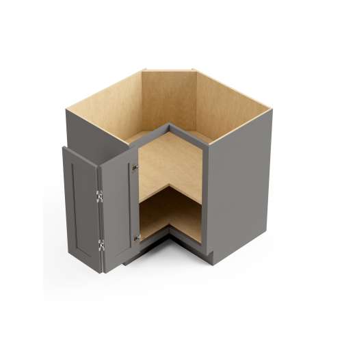 SMBER33L-ASM-FR01-LG Framington 33-in x 33-in x 35-in Assembled Remington Easy Reach Base Cabinet With Left-Hand Opening Door, Light Grey