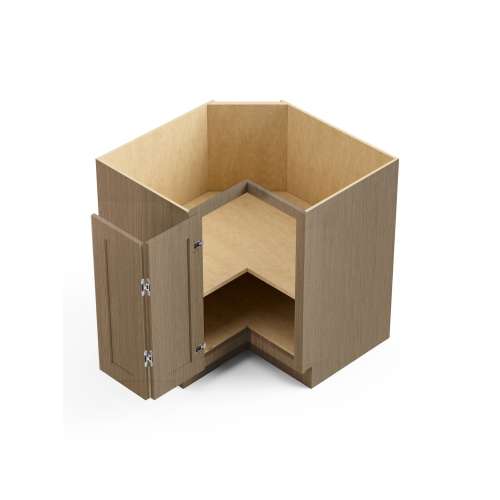 SMBER33L-ASM-FR01-TW Framington 33-in x 33-in x 35-in Assembled Remington Easy Reach Base Cabinet With Left-Hand Opening Door, Tan Wood