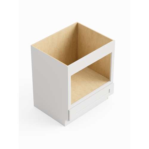 SMBMW30-ASM-FR01-WH Framington 30-in x 24-in x 35-in Assembled Remington Microwave Base Cabinet, White