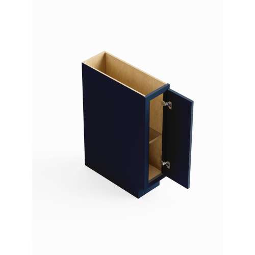 SMBT9R-ASM-FR02-NB Framington 9-in x 24-in x 35-in Assembled Latitude Tray Base Cabinet With Right-Hand Opening Door, Navy Blue