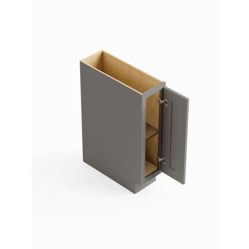 SMBT9R-ASM-FR01-LG Framington 9-in x 24-in x 35-in Assembled Remington Tray Base Cabinet With Right-Hand Opening Door, Light Grey