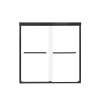 SMCBP606006C-MB Cecelia 59-in x 60-in By-Pass Bathtub Door With 1/4-in Clear Glass and Contour Handles, Matte Black