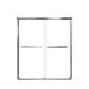 SMCBP607006C-BS Cecelia 59-in x 70-in By-Pass Shower Door With 1/4-in Clear Glass and Contour Handles, Brushed Stainless