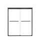 SMCBP607006C-MB Cecelia 59-in x 70-in By-Pass Shower Door With 1/4-in Clear Glass and Contour Handles, Matte Black