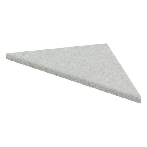 SMCS88PR-39 8-in x 8-in x 1-in Solid Surface Corner Shelf (Set of 2), Grey