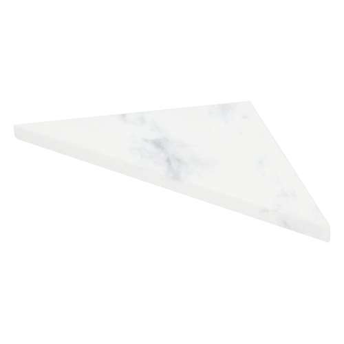 SMCS88PR-47 8-in x 8-in x 1-in Solid Surface Corner Shelf (Set of 2), Carrara