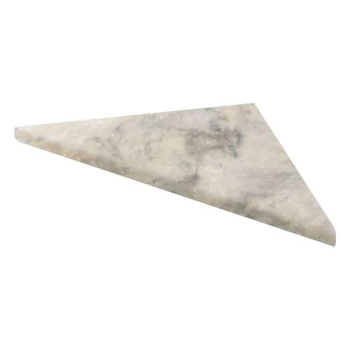 SMCS88PR-49 8-in x 8-in x 1-in Solid Surface Corner Shelf (Set of 2), Creme