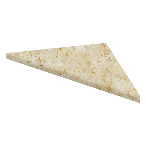 SMCS88PR-75 8-in x 8-in x 1-in Solid Surface Corner Shelf (Set of 2), Roman Walnut