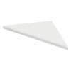 SMCS88PR-PW11 8-in x 8-in x 1-in Solid Surface Corner Shelf (Set of 2), Pure White