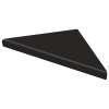 SMCS99SS-09 9-in x 9-in x 1-in Solid Surface Corner Shelf/Footrest With Stainless Steel Dowel Pins, Black