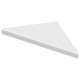 SMCS99SS-PW11 9-in x 9-in x 1-in Solid Surface Corner Shelf/Footrest With Stainless Steel Dowel Pins, Pure White