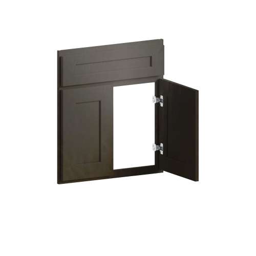 SMDCSF42-FR01-SG Framington 26-in x 1-in x 30-in Remington Diagonal Corner Sink Base Cabinet Front, Smokey Grey