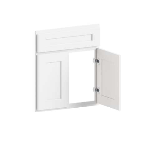 SMDCSF42-FR01-WH Framington 26-in x 1-in x 30-in Remington Diagonal Corner Sink Base Cabinet Front, White