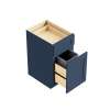 SMBWB15-RTA-FR01-NB Framington 15-in x 24-in x 35-in Ready To Assemble Remington Single Trash Can Pull-Out Base Cabinet, Navy Blue