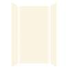 SMSWK483696-32 Silhouette 48-in x 36-in x 96-in Glue to Wall 3-Piece Shower Wall Kit, Cameo/Biscuit