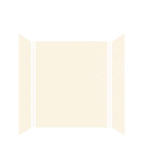 SMSWK603672-32 Silhouette 60-in x 36-in x 72-in Glue to Wall 3-Piece Shower Wall Kit, Cameo/Biscuit