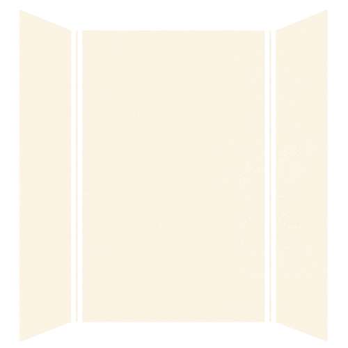 SMSWK604896-32 Silhouette 60-in x 48-in x 96-in Glue to Wall 3-Piece Shower Wall Kit, Cameo/Biscuit