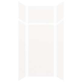 Silhouette 36-in x 36-in x 72/24-in Glue to Wall 3-Piece Transition Shower Wall Kit