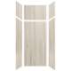 SMSWKX36367224-43 Silhouette 36-in x 36-in x 72/24-in Glue to Wall 6-Piece Transition Shower Wall Kit, Jupiter Stone