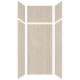 SMSWKX36367224-45 Silhouette 36-in x 36-in x 72/24-in Glue to Wall 6-Piece Transition Shower Wall Kit, Washed Oak
