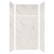 SMSWKX48367224-41 Silhouette 48-in x 36-in x 72/24-in Glue to Wall 6-Piece Transition Shower Wall Kit, Pearl Stone