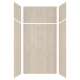SMSWKX48367224-45 Silhouette 48-in x 36-in x 72/24-in Glue to Wall 6-Piece Transition Shower Wall Kit, Washed Oak