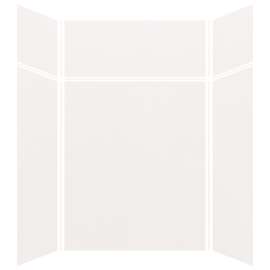 Silhouette 60-in x 48-in x 72/24-in Glue to Wall 3-Piece Transition Shower Wall Kit