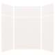 SMSWKX60607224-31 Silhouette 60-in x 60-in x 72/24-in Glue to Wall 6-Piece Transition Shower Wall Kit, White