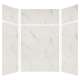 SMSWKX60607224-41 Silhouette 60-in x 60-in x 72/24-in Glue to Wall 6-Piece Transition Shower Wall Kit, Pearl Stone
