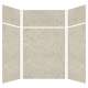 SMSWKX60607224-44 Silhouette 60-in x 60-in x 72/24-in Glue to Wall 6-Piece Transition Shower Wall Kit, Tundra