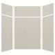SMSWKX60607224-46 Silhouette 60-in x 60-in x 72/24-in Glue to Wall 6-Piece Transition Shower Wall Kit, Linen