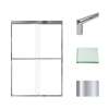 SMFBPT487008C-T-PC Franklin 47-in x 70-in By-Pass Shower Door With 5/16-in Clear Glass And Tyler Handles, Polished Chrome